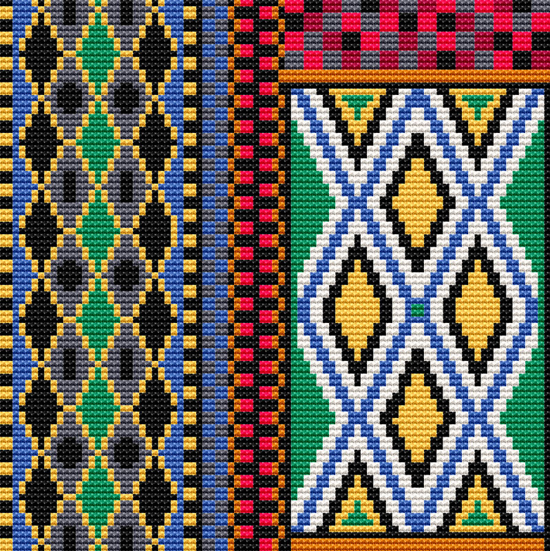 Tribal Needlepoint Tapestry Digital Download Chart